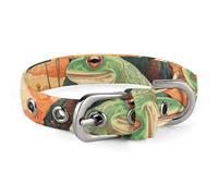 Dog Collar,Frog on Mountain Printed Pet Collar, Adjustable Pet Collars Suitable for Small and Medium Dogs,Cats
