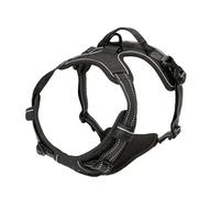 Dog Collar & Harness Set | Leather Puppy Accessories with Vest and Leash for Small Medium Dogs, Complete Pet Shop Kit(Black,L)