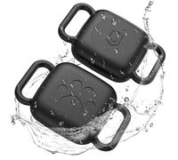 Dog Collar Holder for Tile Mate 2024, 2 Pack Waterproof Silicone Case for cat pet Necklace Dropper, Scratch Resistant Dustproof Cover for Tile Tracker,Black/Black