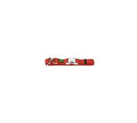 Dog Collar - HUNTER - Nylon - Red and Black - Medium Size - Aluminum Clip