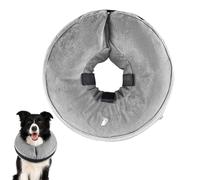 Dog Collar, Inflatable Dog Collar, Adjustable Dog Collar, Soft Collar that Does Not Block Vision, for Recovery After Surgery or Wounds (Grey M)