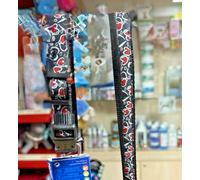 Dog Collar & Leash Black With Red Hearts 30-45cm Collar / Leash 1.2m / 15mm