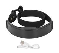 Dog Collar, Leather Dog Necklace with Glow Effect and App Controlled Smart Diy Screen, Fashionable Dog Harness for Small Medium Large Dogs (Red Light)