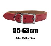 Dog Collar Leather Red Ancol Heritage Size 45-54cm or 50-59cm or 55-63cm