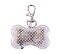 Dog Collar Light,Bone Shape Colorful Clip-On Pet Lights for Collars,Cat Dog Collar Lights Led for the Dark,Waterproof Safety Puppy Light for Night Walking with 3 Flashing Modes (Transparent)