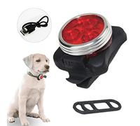 Dog Collar Light LED Pet Clip-on Light up Dog Collar Flashing Light Cat Glowing Tag Dogs Walking Safety Lights for Dark Night Flash Pendant USB Charging with 4 Light Modes