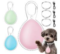 Dog Collar Light - Rechargeable Clip-On Flashlight, 3 Piece Waterproof Luminous LED Pendant | Pet Safety Light for Evening Walks, Running, Outdoor Activities, Camping, Early Morning