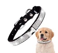 - Dog Collar - Microfibre Rhinestone Pet Accessories, Adjustable, Unusual Collar for Women, Soft, Tear-Resistant Dog Collar for Puppies, Fashionable Kitten Cat Collar, Glitter