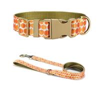 Dog Collar: Nice Pumpkin Leash for Large Dogs Strong Harvest Theme Leash Long Belt Halloween Theme Pumpkin Dog Collar Girl