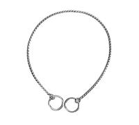 Dog Collar P Chain Pet Training Choke Collar Adjustable and Copper Sanke Chain for Dog(3.0mm*40cm)