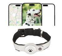 Dog Collar Pet Collar Soft Skin Friendly PU Dog Collar Adjustable Classic Solid Color Dog Collars for Pet Training, Walking, Jogging(Locator Is Not Included) (Silver)