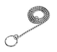 Dog Collar Prong Choke with Chain Leash Heavy Duty Collar Chain for Large Dogs Fancy Adjustable Training Collar Show Lead for Walking Obedience Training (5.0mm*60cm)