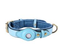 Dog Collar - PU Pet Collar with Adjustable Size, Holder for Smart Tracking, Perfect for Large, Medium, and Small Dogs, Outdoor Use