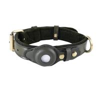 Dog Collar - PU Pet Collar with Adjustable Size, Holder for Smart Tracking, Perfect for Large, Medium, and Small Dogs, Outdoor Use