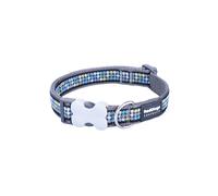 Red Dingo Dog Collar Style Modern ON Cool Grey 15 mm x 24-36 cm