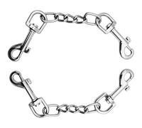 Dog Collar Safety Clip, 2 Pack Metal Clasp Double Ended Connector Prong Chew Dog Collar Clip Prong Collar Pet Harness Collar Connector Leash Necklaces Dog Strap for Dog Harness