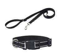 Dog Collar Set, Reflective Strap Utility, Quick Release Buckle Harness, Portable Pet Leader Accessory, Durable Outdoor Training Tool, Reliable Puppy Equipment, Home Travel Supply for Daily Walking
