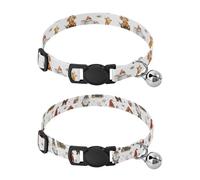 Dog Collar Soft Padding Buckle Pet Collars with Bells Adjustable Fits Small Dogs Puppies Cats 2 Pcs Elephant Gift Monkey Dwarf's House