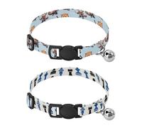 Dog Collar Soft Padding Buckle Pet Collars with Bells Adjustable Fits Small Dogs Puppies Cats 2 Pcs Skating Rink with Many Cartoo Shapes and Icons Inspired