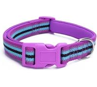 dog collar, Tactical Dog Collar Cute Reflective Durable Wide With Safety Locking Buckle For Any Breed Dogs(Purple,Small)