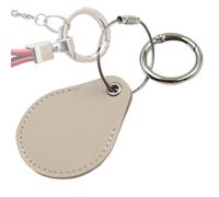 Dog Collar Tracking Key Holder | PU Leather Ring Holder | Protective for Tracker with Metal Ring Lock for Search Engines