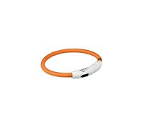 Dog Collar Usb Flash Light Ring Orange (l_xl: 65 Cm/ø 7 Mm) - Trixie Sizes - usb light ring trixie dog collar sizes orange flash flashing 3 up