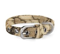 Dog Collar,Vintage Old World Map Printed Pet Collar, Adjustable Pet Collars Suitable for Small and Medium Dogs,Cats