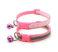 Dog Collar with Bell 2 Pack Cat Collar with Bell Reflective Nylon Adjustable Buckle for XXS XS Girls Pets Female Kitten Yorkie Teacup Chihuahua XS