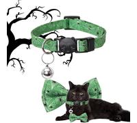Dog Collar with Bow Tie, Adjustable Bell Collars for Cats for Halloween, Pet Supplies for Indoor Activities at Home, Walking, Weddings, Travel, Photography