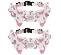 Dog Collar with Bow Tie, Adjustable Dog Formal Tuxedo Collar with Removable Shirt Collar, Cat Collars for Small Pets, Pink Whales Unicorn Mermaids Narwhals Dolphins Pattern