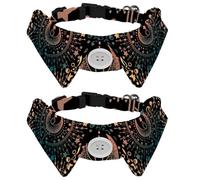 Dog Collar with Bow Tie, Adjustable Dog Formal Tuxedo Collar with Removable Shirt Collar, Cat Collars for Small Pets, Magical Astrology Moon