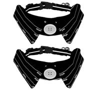 Dog Collar with Bow Tie, Adjustable Dog Formal Tuxedo Collar with Removable Shirt Collar, Cat Collars for Small Pets, Movie Reel Film Board