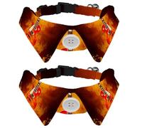 Dog Collar with Bow Tie, Adjustable Dog Formal Tuxedo Collar with Removable Shirt Collar, Cat Collars for Small Pets, Firing Rock Guitar