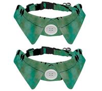 Dog Collar with Bow Tie, Adjustable Dog Formal Tuxedo Collar with Removable Shirt Collar, Cat Collars for Small Pets, Birds Blue Sky