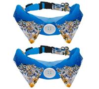 Dog Collar with Bow Tie, Adjustable Dog Formal Tuxedo Collar with Removable Shirt Collar, Cat Collars for Small Pets, Greece Santorini Caldera