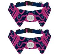 Dog Collar with Bow Tie, Adjustable Dog Formal Tuxedo Collar with Removable Shirt Collar, Cat Collars for Small Pets, Pink Octopus