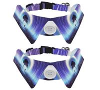 Dog Collar with Bow Tie, Adjustable Dog Formal Tuxedo Collar with Removable Shirt Collar, Cat Collars for Small Pets, Magic Tree Against Star Trails Moon Painting