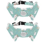 Dog Collar with Bow Tie, Adjustable Dog Formal Tuxedo Collar with Removable Shirt Collar, Cat Collars for Small Pets, kitty Cat Unicorn