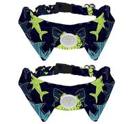 Dog Collar with Bow Tie, Adjustable Dog Formal Tuxedo Collar with Removable Shirt Collar, Cat Collars for Small Pets, Underwater Sharks