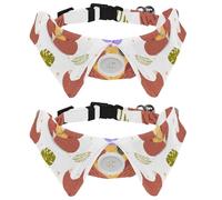 Dog Collar with Bow Tie, Adjustable Dog Formal Tuxedo Collar with Removable Shirt Collar, Cat Collars for Small Pets, Cute Sloth Play Guitar