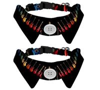Dog Collar with Bow Tie, Adjustable Dog Formal Tuxedo Collar with Removable Shirt Collar, Cat Collars for Small Pets, Colorful Guitars