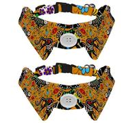 Dog Collar with Bow Tie, Adjustable Dog Formal Tuxedo Collar with Removable Shirt Collar, Cat Collars for Small Pets, Day of the Dead Calavera Sugar Skull Black Cats Rose Flowers Pattern