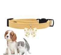 dog collar with bow tie, bow tie collar for small pet, adjustable bow tie collars for dogs, comfortable cotton bow tie collar for ani