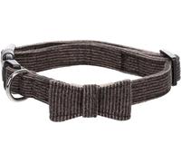 Dog Collar with bow tie Herbert Dark brown M 35-50cm 20mm