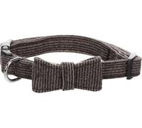 Dog Collar with bow tie Herbert Dark brown S 30-45cm 15mm