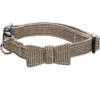 Dog Collar with bow tie Herbert Light brown M 35-50cm 20mm
