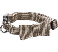 Dog Collar with bow tie Herbert Light brown XS 25-40cm 15mm