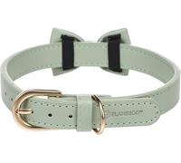 Dog Collar with bow tie Nela Mint green M 36-44cm 20mm