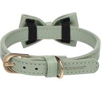 Dog Collar with bow tie Nela Mint green S 29-35cm 15mm
