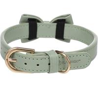 Dog Collar with bow tie Nela Mint green S/M 31-39cm 20mm